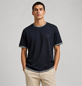 prada faux layered short sleeve t-shirt